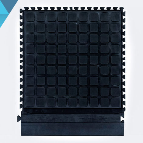 modular mat black border