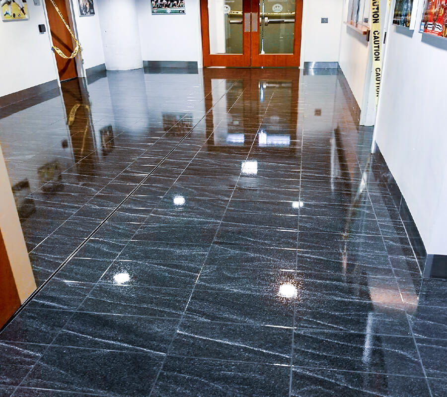 terrazzo floor coating in office