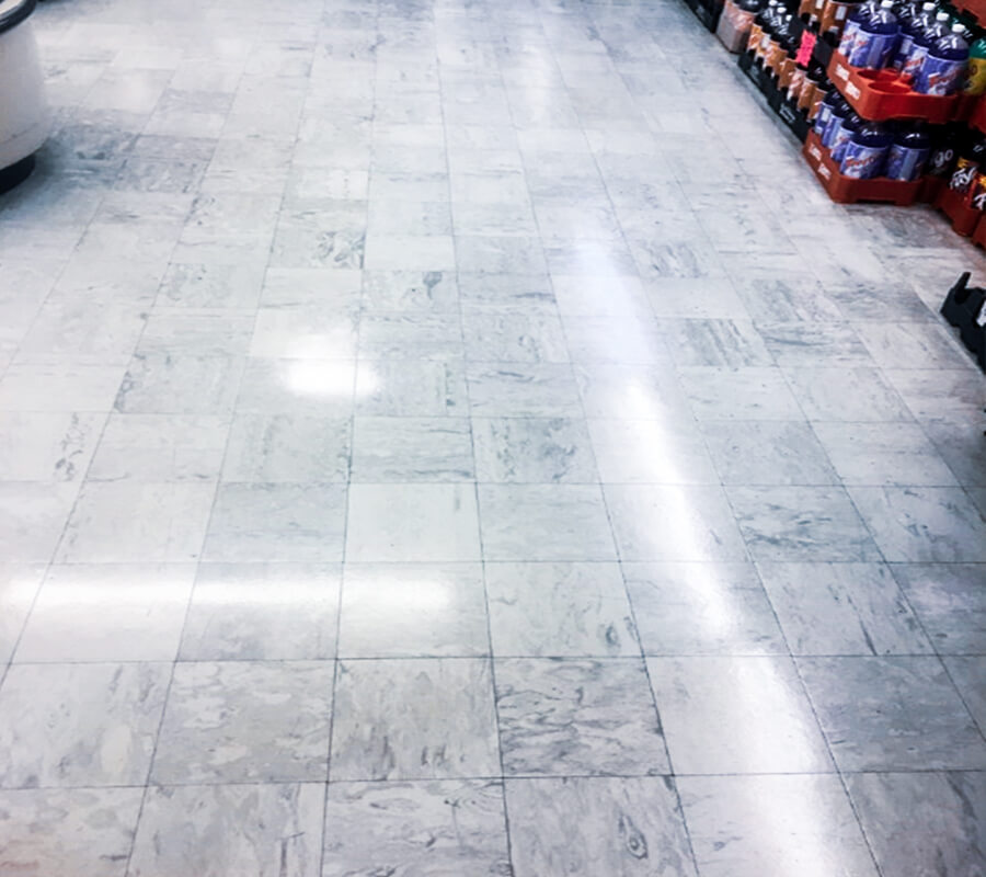 vct coating in grocery store floor